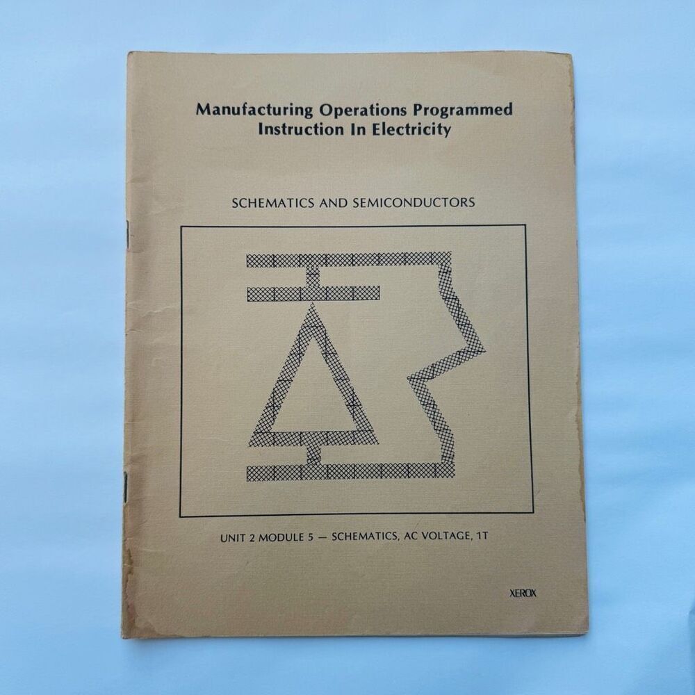 Vintage Xerox 1977‎ Operations Manual Manufacturing Equipment Book Electricity